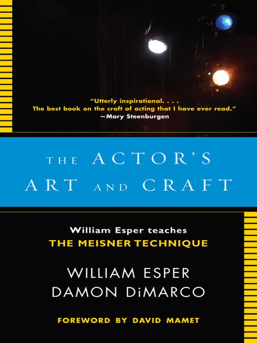 Cover image for The Actor's Art and Craft